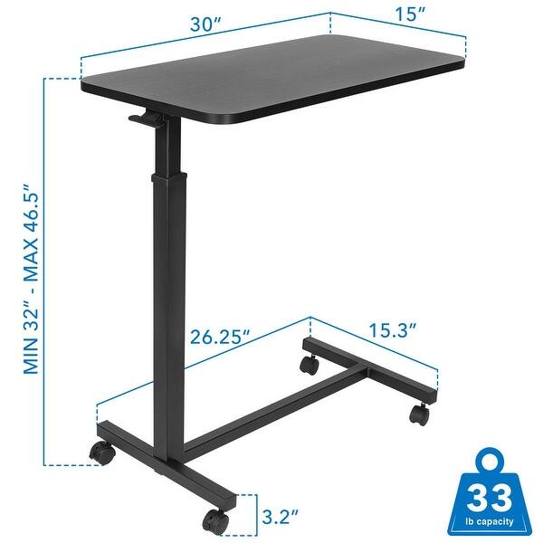 Shop Mount It Adjustable 28 X 46 6 Inch Height Overbed 30 X 15