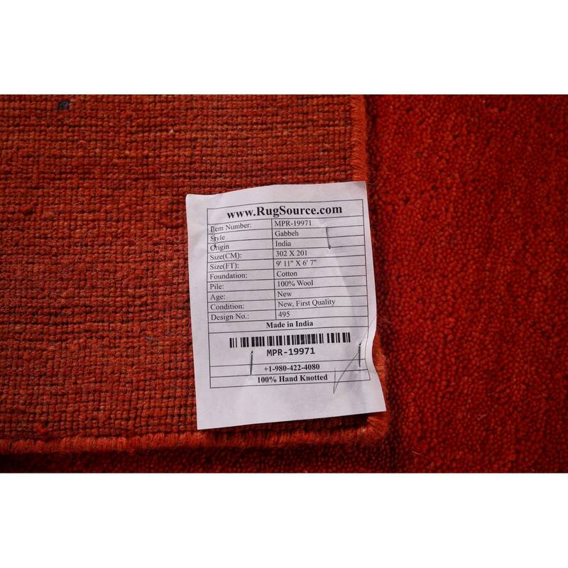 Little Animals Design Gabbeh Indian Rug Handmade Tribal Wool Carpet - 6'7"x 9'11"