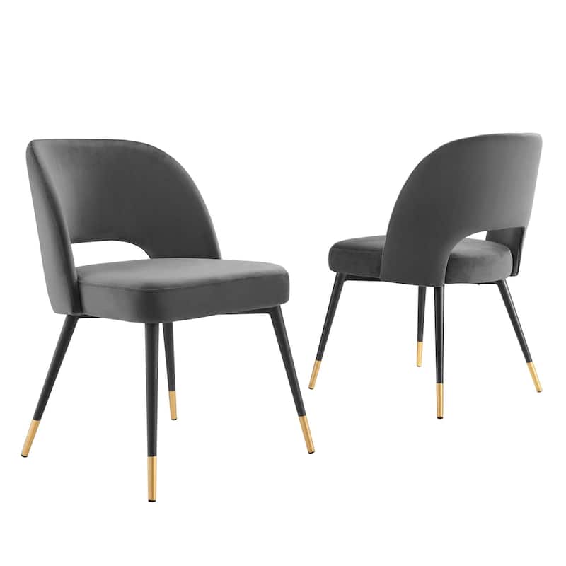 Rouse Performance Velvet Dining Side Chairs (Set of 2)