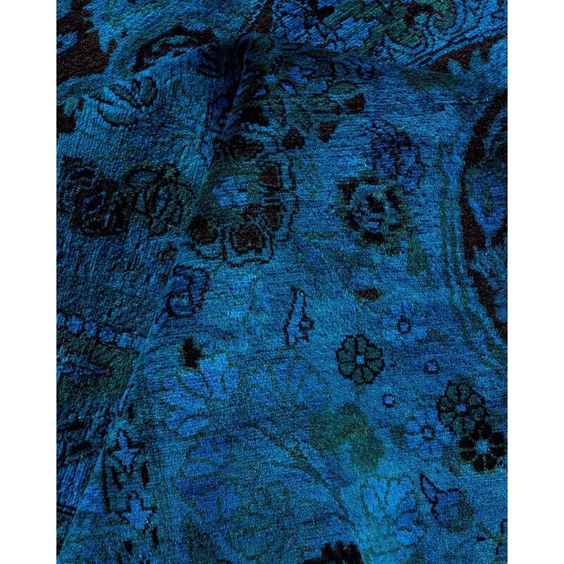 Overton Hand Knotted Wool Vintage Inspired Modern Contemporary Overdyed Red Area Rug - 8' 2" x 10' 2"