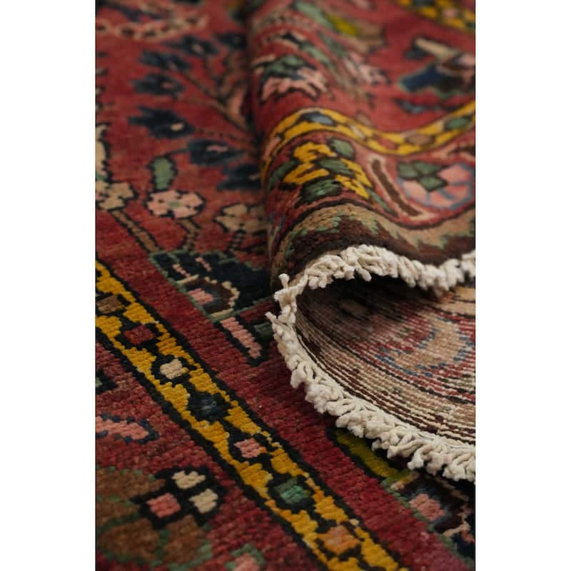 Hand Knotted Oriental 100% Wool Carpet Traditional Floral Oranges & Rust Lilian Runner Rug - 9' 0'' X 3' 3''