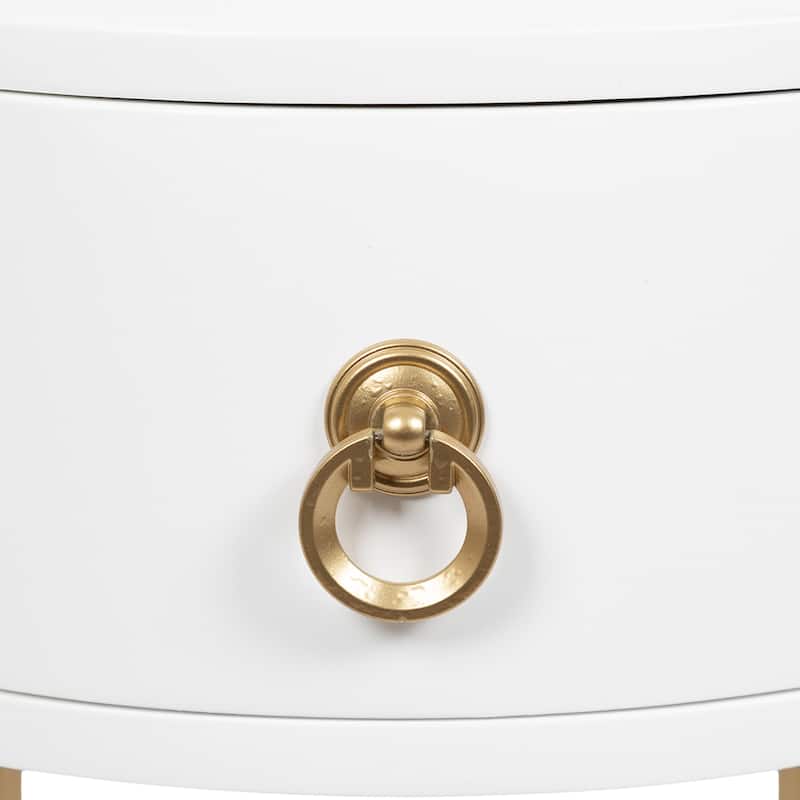 Kate and Laurel Decklyn Glam Round Side Table