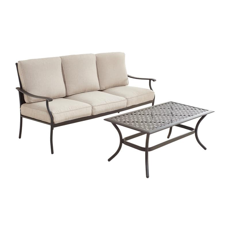 PATIO FESTIVAL 3-Seater Outdoor Sofa with Coffee Table Set