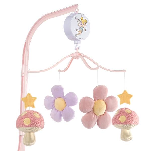 slide 2 of 7, Bedtime Originals Disney Tinker Bell Floral Musical Baby Crib Mobile Soother Toy