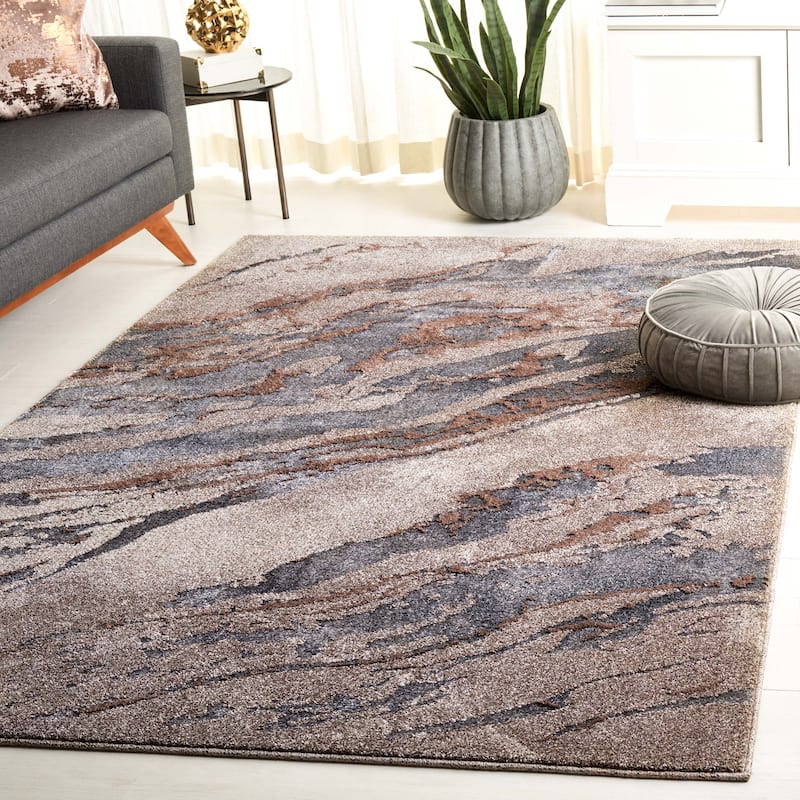 SAFAVIEH Pacific Asthildur Modern Abstract Rug - 8' x 10' - Grey/Brown