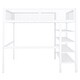 preview thumbnail 29 of 28, Metal Loft Bed with 4-Tier Shelves and Storage