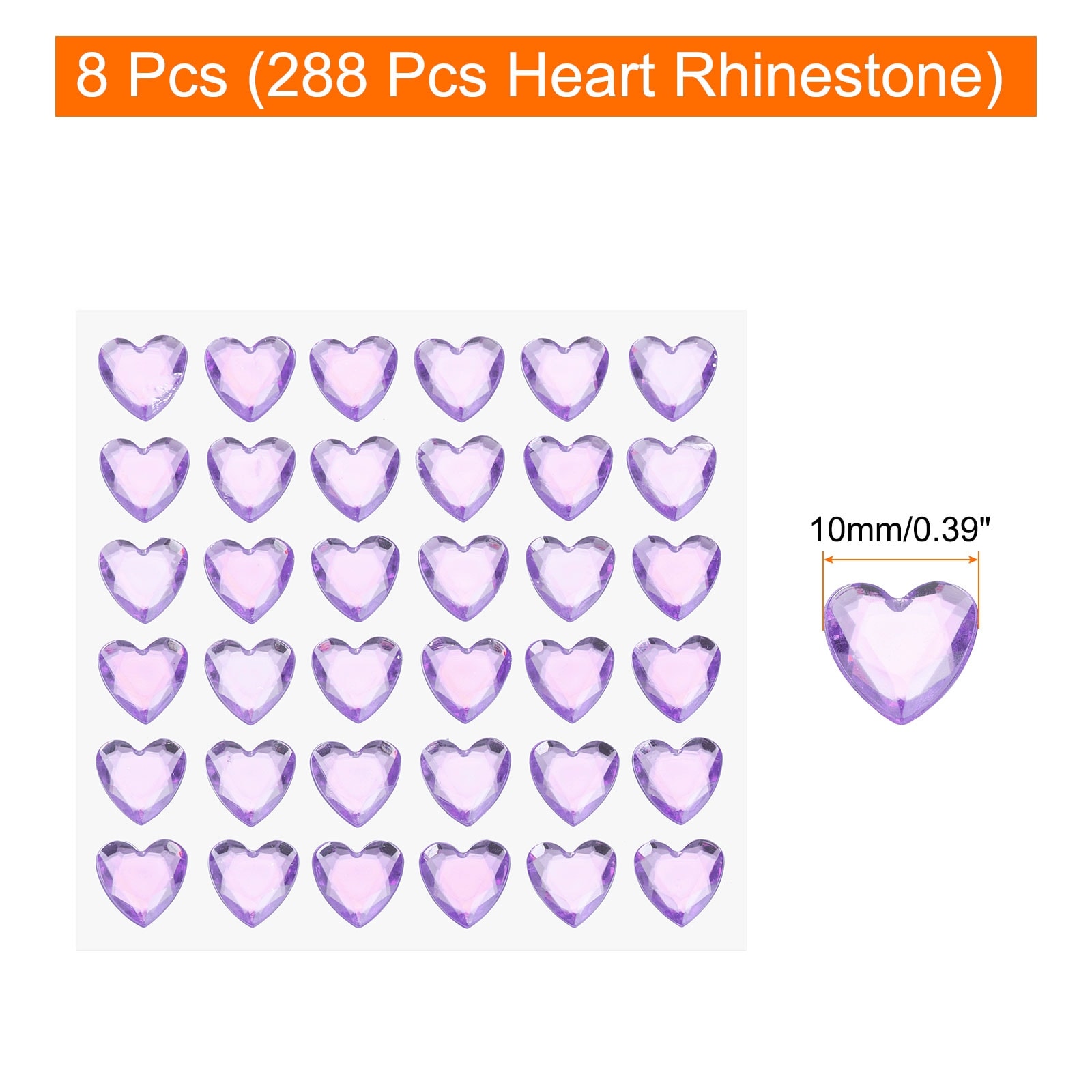 Heart Rhinestone Self Adhesive Gems Stickers Jewelry Stickers for Jewelry Making, Valentine Makeup, DIY