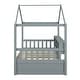 preview thumbnail 8 of 18, Twin Size Wooden House Bed Platform Bed With Shelves And a Mini-cabinet,Solid Construction For Bedroom