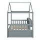 preview thumbnail 16 of 16, Twin Size Wooden House Bed Platform Bed With Shelves And a Mini-cabinet,Solid Construction