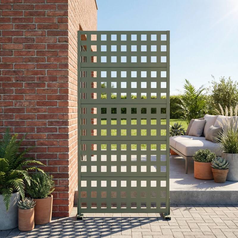 Outdoor Rectangle Privacy Screens Metal Screen Fence Panel