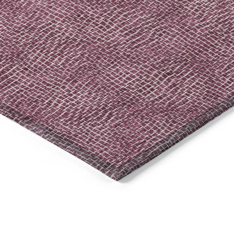 Machine Washable Indoor/ Outdoor Solid Modern Chantille Rug