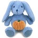 preview thumbnail 1 of 4, DolliBu Soft Baby Blue Rabbit Stuffed Animal with Pumpkin Plush Decor - 8 inches