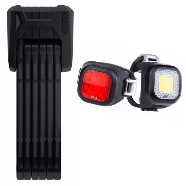 Shop Abus Bordo Granit X Plus 6500 85 Folding Lock And Knog Blinder F R Bike Lights Overstock 26439210