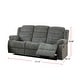 preview thumbnail 4 of 6, 2 Piece Chenille Upholstered Reclining Sofa Set in Gray