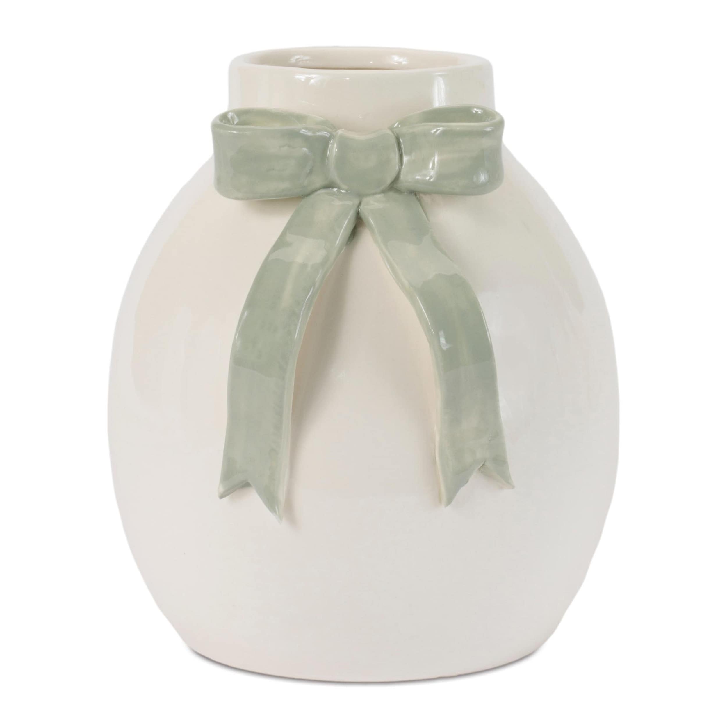 Decorative Bow Sculpted Vase (Set of 4)