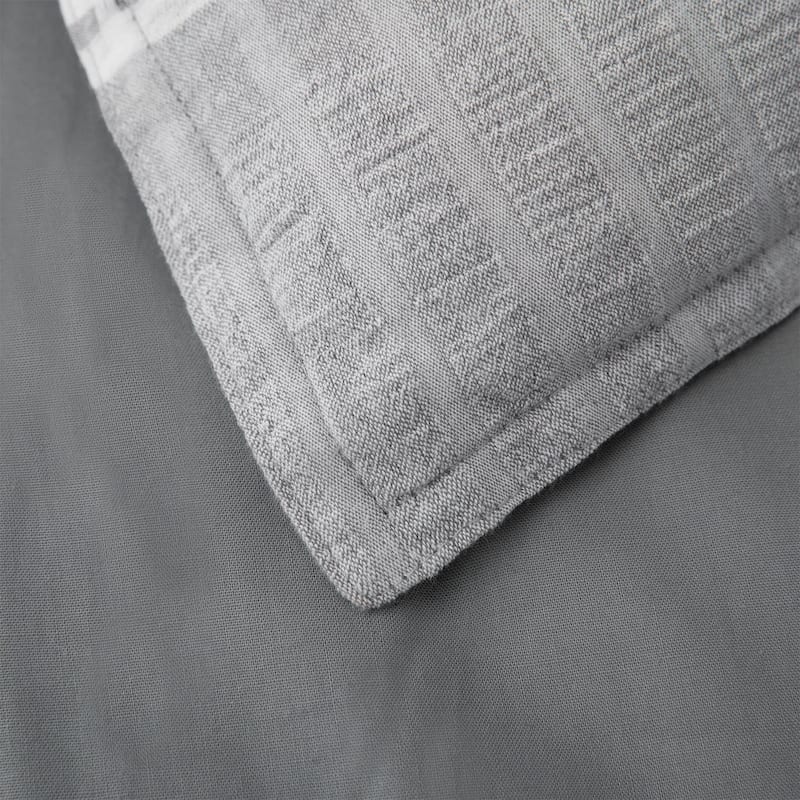 Hiend Accents Lane Stripe Duvet Cover Set, Super Queen, 3PC