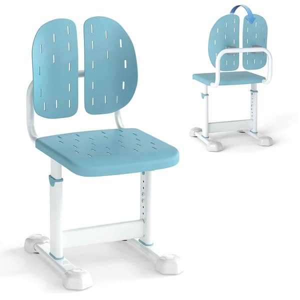 slide 2 of 30, Costway Kids Desk Chair with Adaptive Double Backrest, Adjustable - See Details Blue