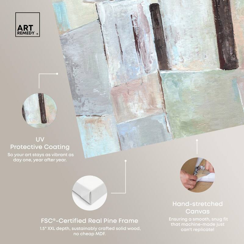 Crossed Lines Canvas Set of 2 by Art Remedy, Gallery Wrapped