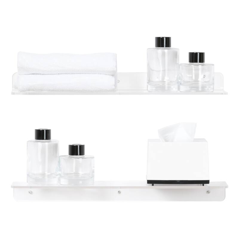 Acrylic Floating Shelves for Wall, Clear Acrylic Shelves for Kitchen Storage and Organization Clear