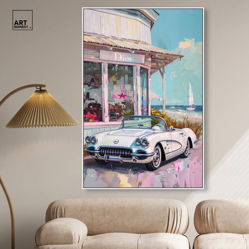 Classic Beach Store Canvas by Art Remedy