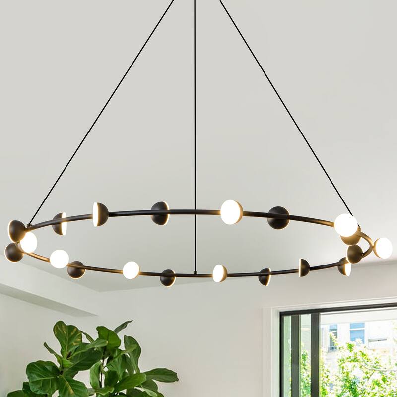 20-Light Black Wagon Wheel Chandelier Dining Room Chandelie - N/A
