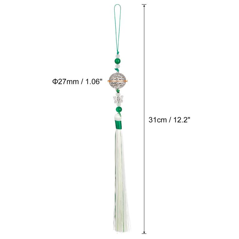 1Pcs 31cm/12.2" Pendants with Tassels, Classic Bells Tassel Pendant - Grass Green