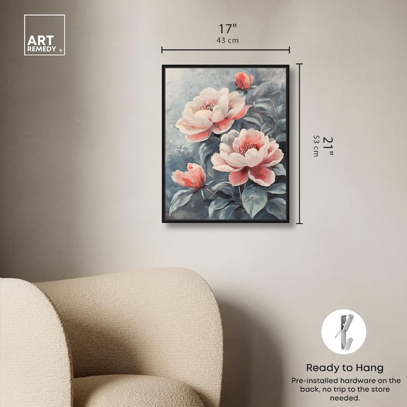 Blush Peony Canvas by Art Remedy