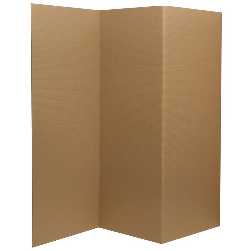 4 ft. Tall Brown Cardboard Room Divider