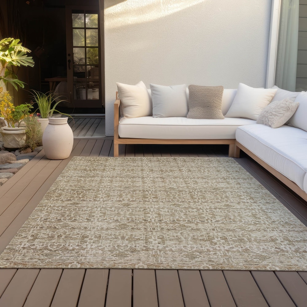 Machine Washable Indoor/Outdoor Traditional Harmony Chantille Rug