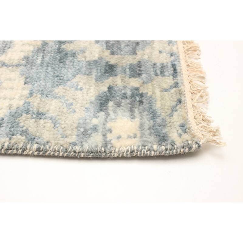 ECARPETGALLERY Hand-knotted Mystique Teal Wool Rug - 2'7 x 7'10