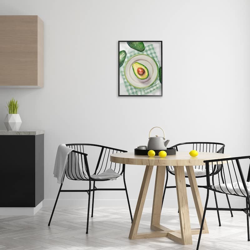 Stupell Delicious Avocado on Plate Framed Giclee Art Design By Lil' Rue