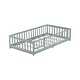 add an access code for a recipient Images High Quality... Twin Size Floor Bed with Fence Guardrails and Door, Floor-Level Access ...
