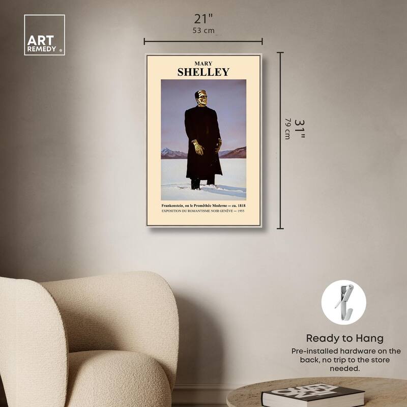 Mary Shelley's Monster Canvas by Art Remedy
