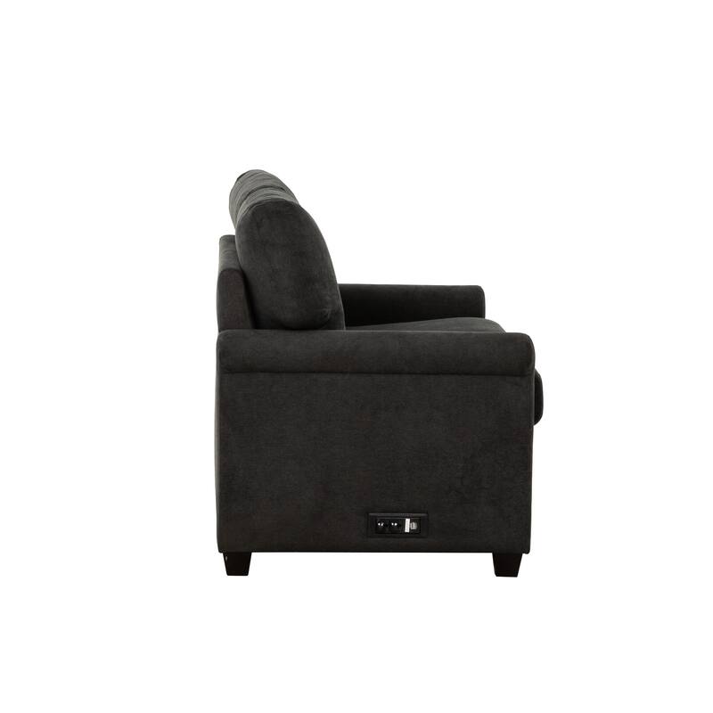 Kensington 54 in. Convertible Twin Sleeper Sofa with USB Ports