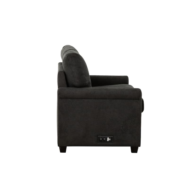 54" Twin Sleeper Sofa with USB Ports, Pocket Spring & Foam Comfort - Compact Sofa Bed