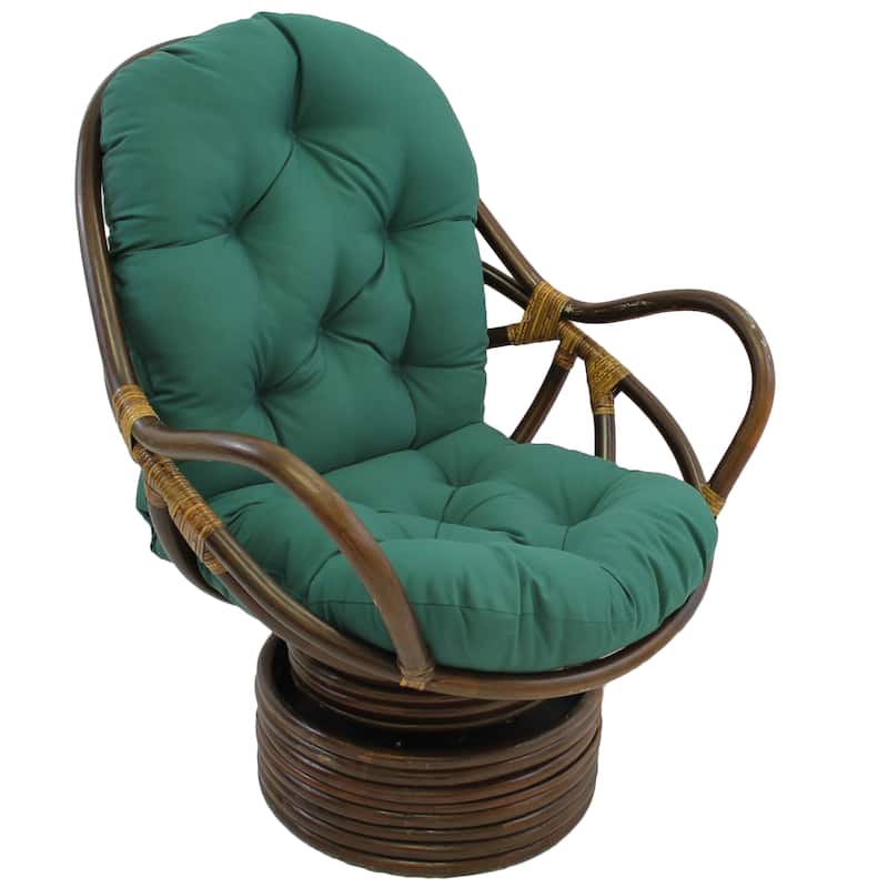 48-inch by 24-inch Twill Indoor Seat/Back Rocker Cushion (Cushion Only) - 48 x 24 - Forest Green