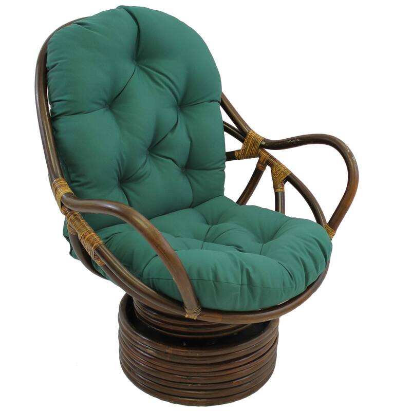 48-inch by 24-inch Twill Indoor Seat/Back Rocker Cushion (Cushion Only) - 48 x 24 - Forest Green