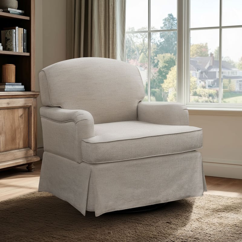 Martha Stewart Melody Swivel Glider Skirted ArmChair - See below