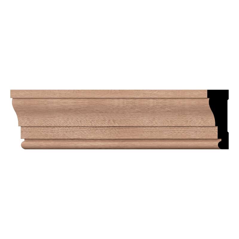 WM376 11/16-in D x 2-1/4-in W x 96-in L Americraft Solid Hardwood Stain Grade Colonial Casing Moulding - Sapele Mahogany