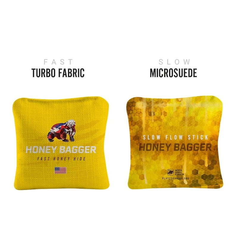 Honey Bagger Yellow Dual Sided Cornhole Bags