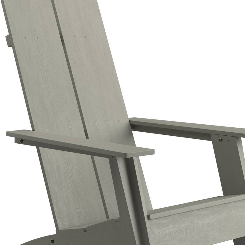 Modern Dual Slat Back Adirondack Style Patio Chair