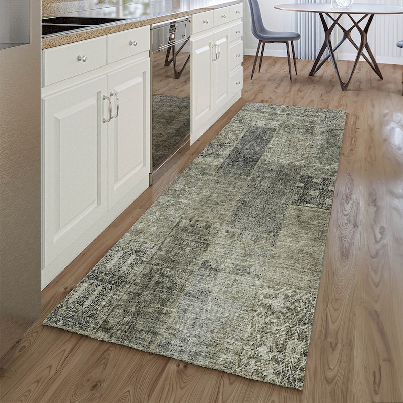 Premium Washable Super Soft Boho Patches Mayfield Rug - Taupe - 2' 3" x 7' 6" - Runner