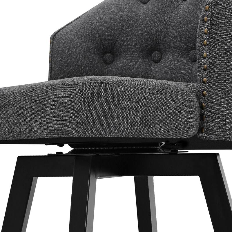 26" Swivel Counter Height Swivel Bar Stools Set of 3 Upholstered Counter Stools - 26" H