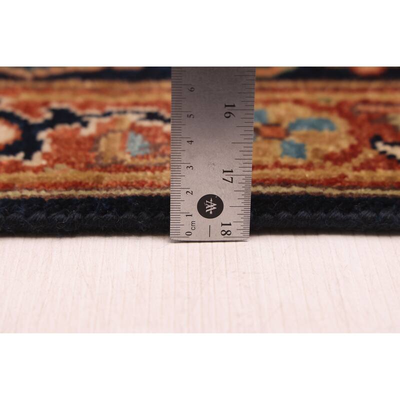 ECARPETGALLERY Hand-knotted Jules Sultane Dark Navy Wool Rug - 2'7 x 11'8