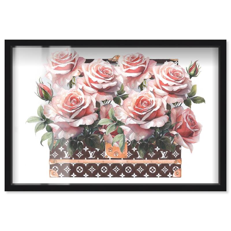 Doll Memories - Stylish Roses Shadowbox by Art Remedy - Black - 30" x 20"
