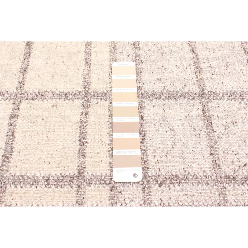 ECARPETGALLERY Flat-Weave Ankara FW Taupe Wool Kilim - 5'1 x 7'7