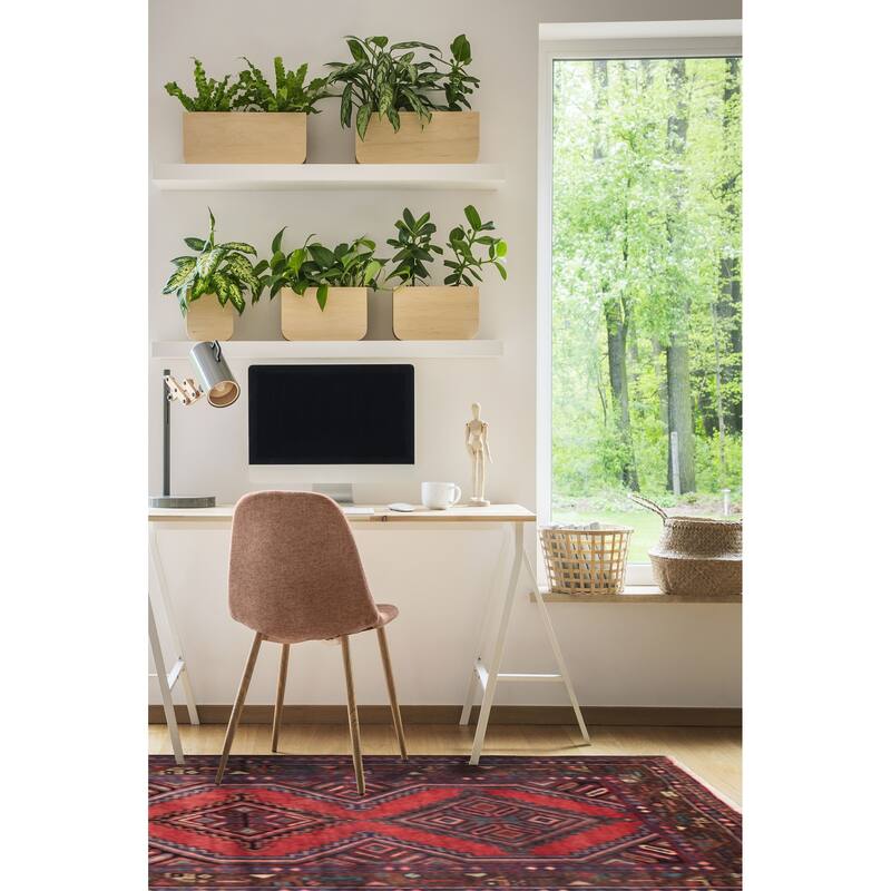 ECARPETGALLERY Hand-knotted Andelz Red Wool Rug - 3'7 x 5'5