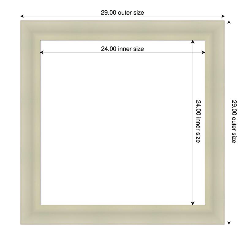 Oliver Framed Dry Erase Magnetic Board - 29 x 29 in - Oliver Warm Silver