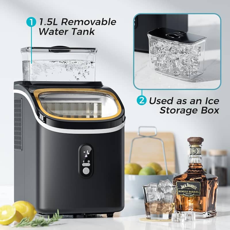 Countertop Ice Maker,Makes 9 Pieces of Ice in 6-13 Minutes, with Timer Function - 16.26*11.81*8.66in