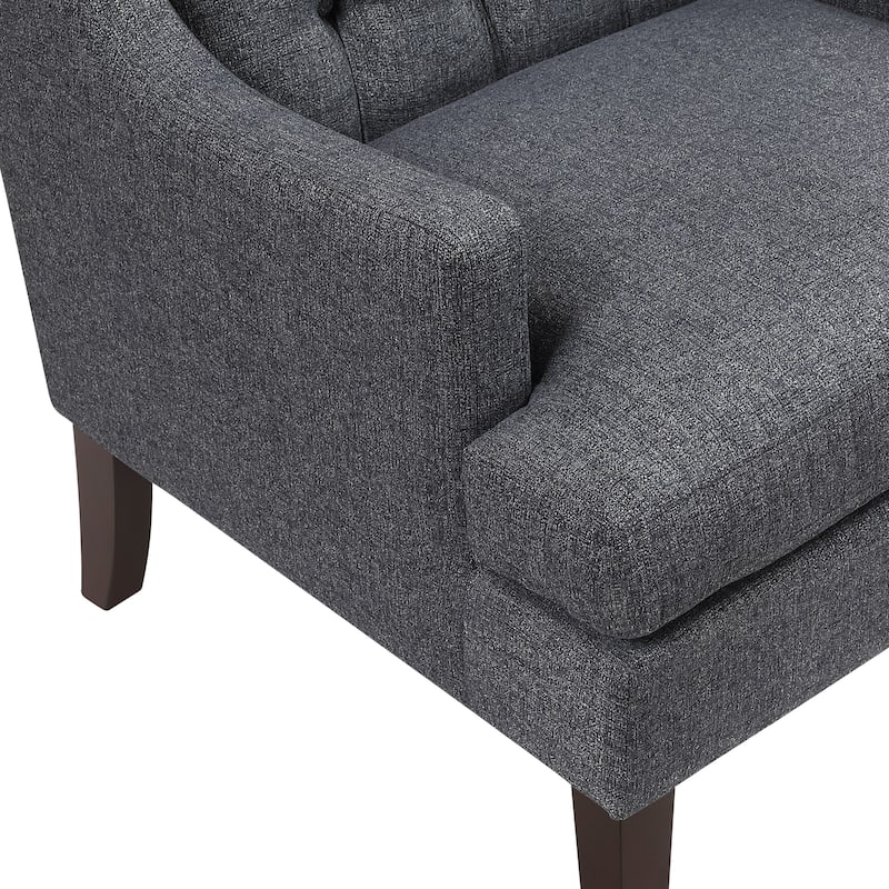 Haven 29" Textured Accent Chair - Button-tufted Chair Back